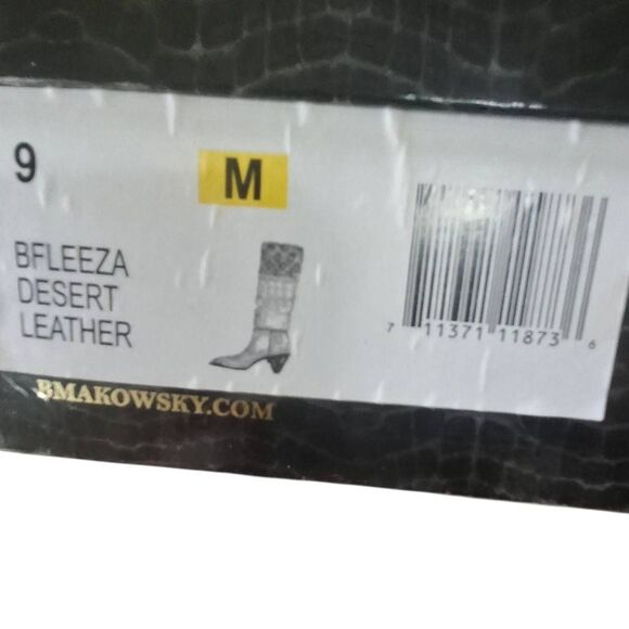 B. Makowsky BFLEEZA Desert Leather Knee High Boots – Women’s 9, New in Box - Picture 3 of 5